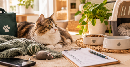 Checklist completo para atendimento de gatos: o que uma cat sitter precisa verificar
